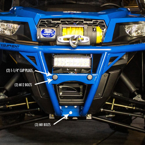 HD Deluxe Front Bumper, Polaris RZRÂ® S 1000 Instructions - Figure 1